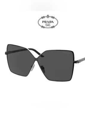 Prada Black Geometric Stylish Women's Sunglasses - SPR 50Y